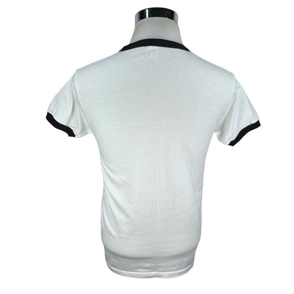 Vintage Champion Shoo Shoo Baby T-Shirt Mens Large 80s WW2 Airplane Ringer USA - Picture 4 of 8